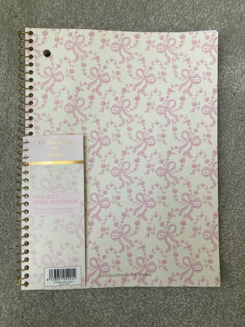 IN-HAND | LoveShackFancy x Target Yoobi Coquette Bow Spiral Notebook